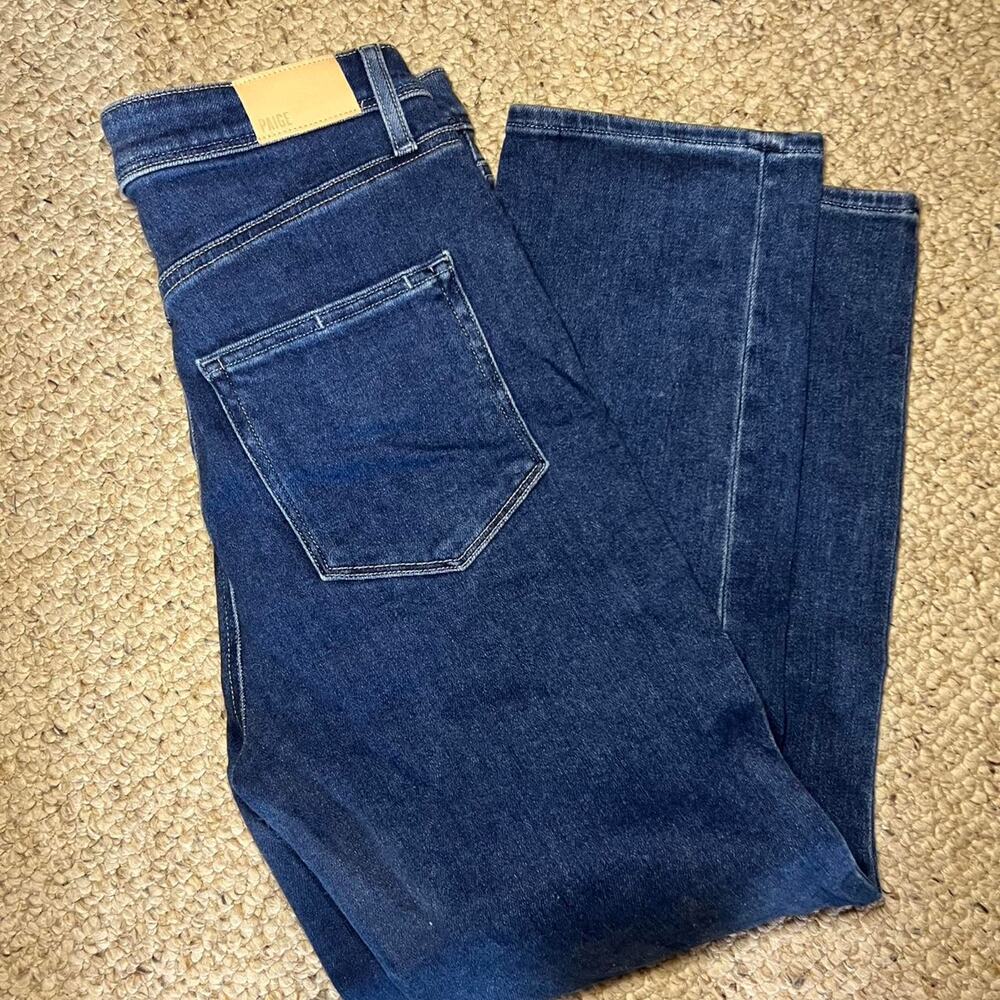 High waisted straight leg paige jeans
